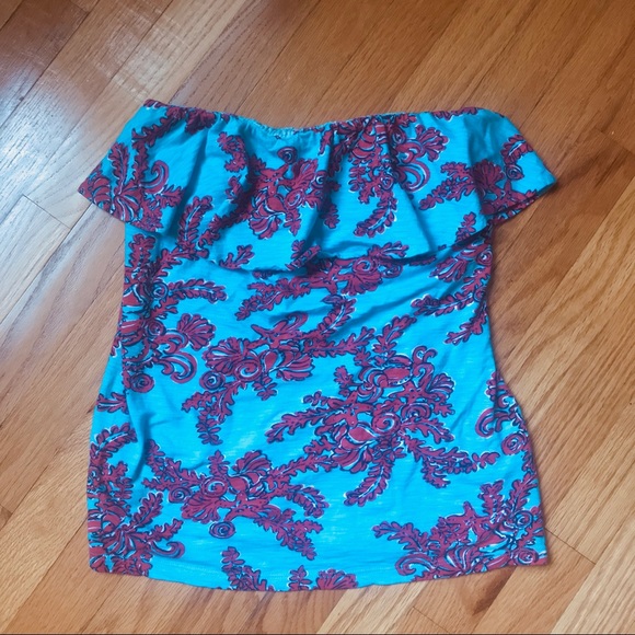 Lilly Pulitzer Rhode Island Reef Wiley Ruffle Top - Picture 2 of 5